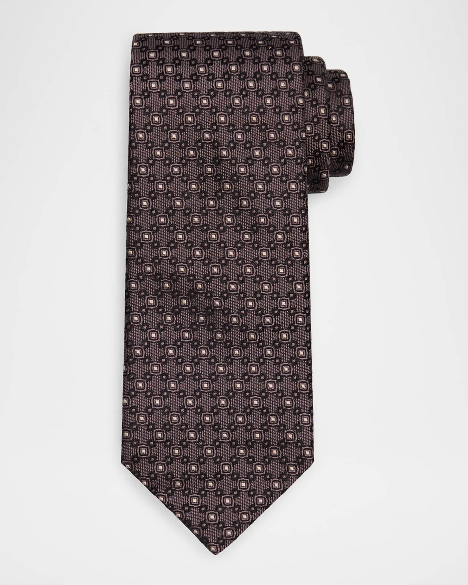 Men's Silk and Cotton Jacquard Tie Product Image