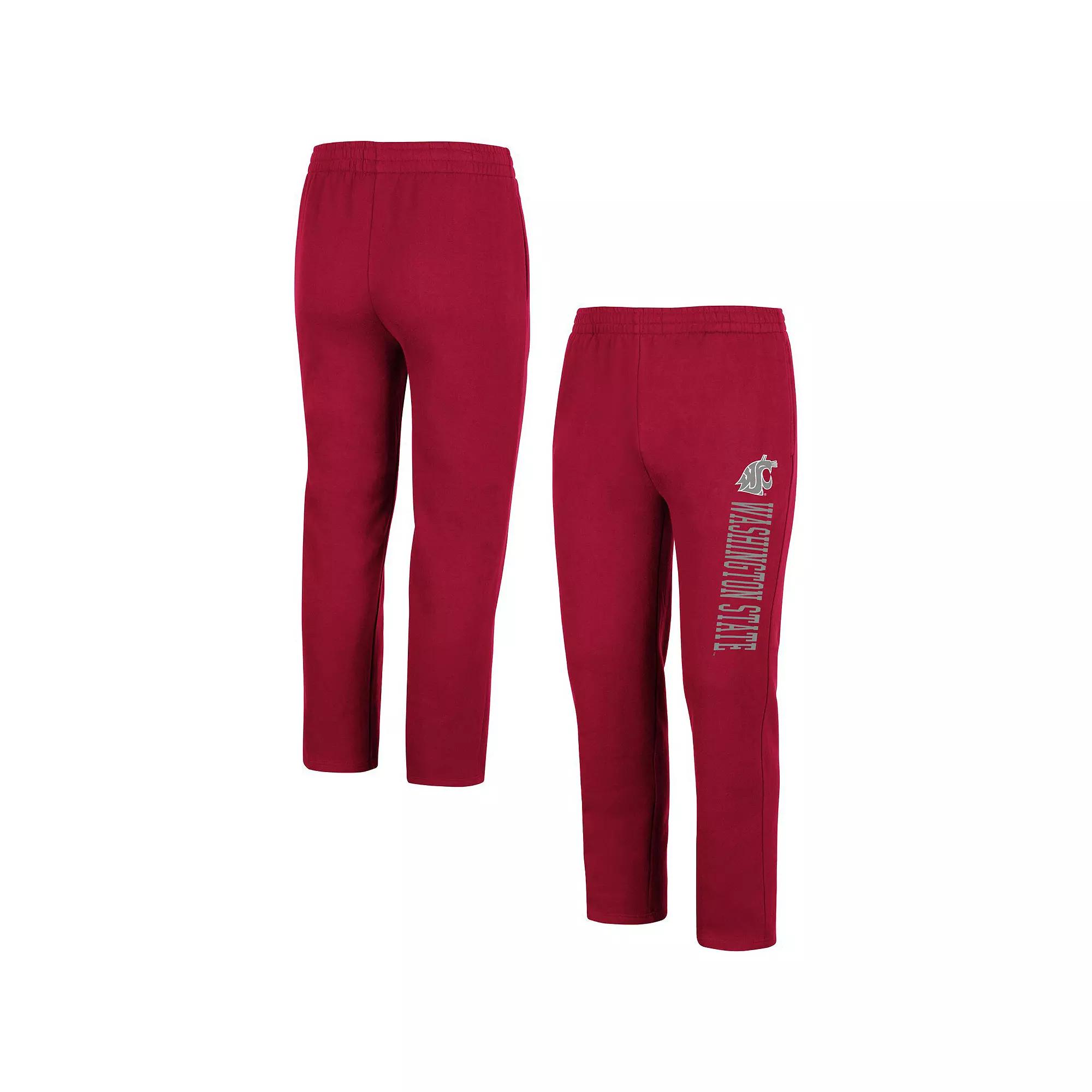Men's Colosseum Crimson Washington State Cougars Fleece Pants,  Product Image
