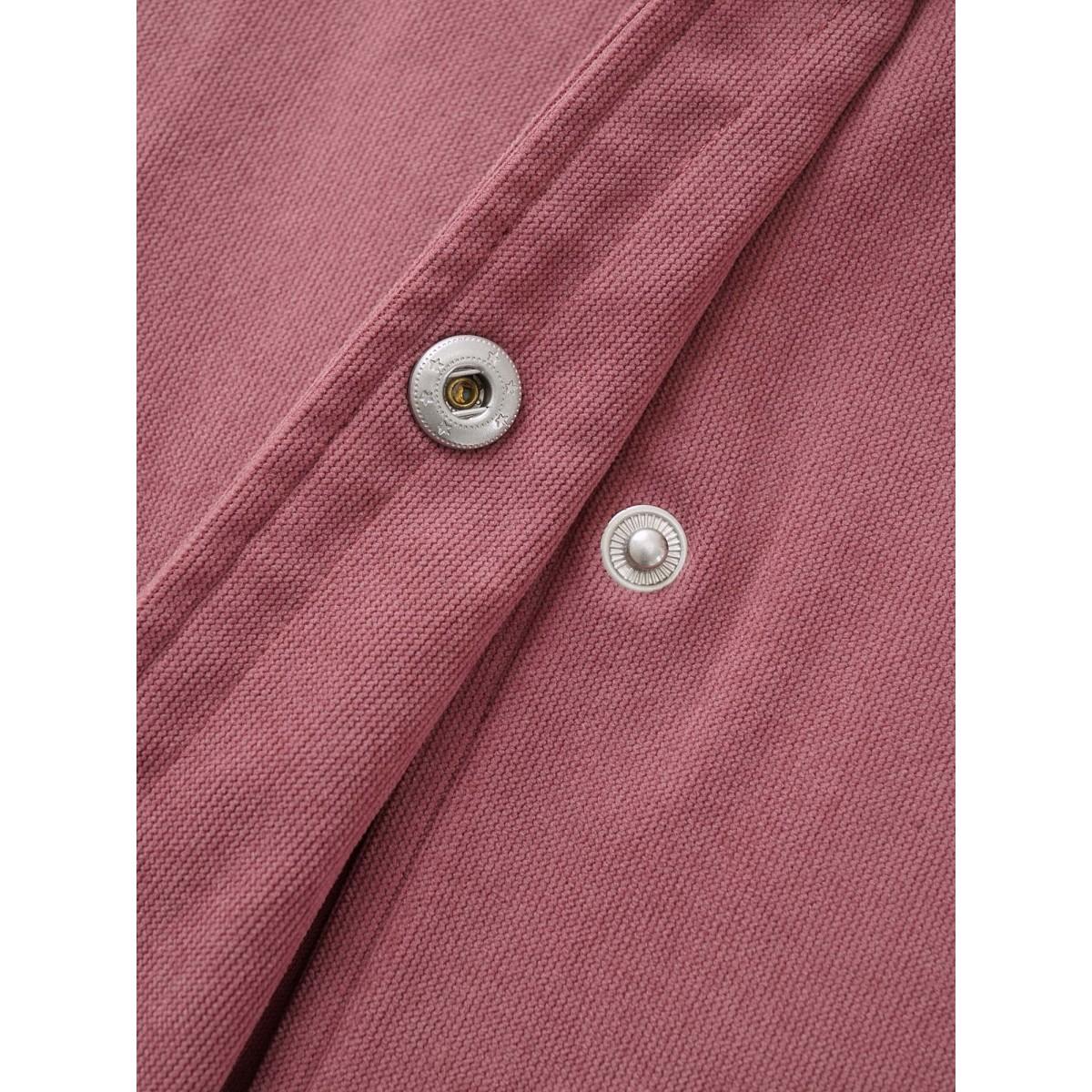 Plus Size Contrast Trim Button Through Rib Knit Jacket Women DustyPink Non Slanted pocket Everyday Jackets BloomChic 22-24/3X Product Image