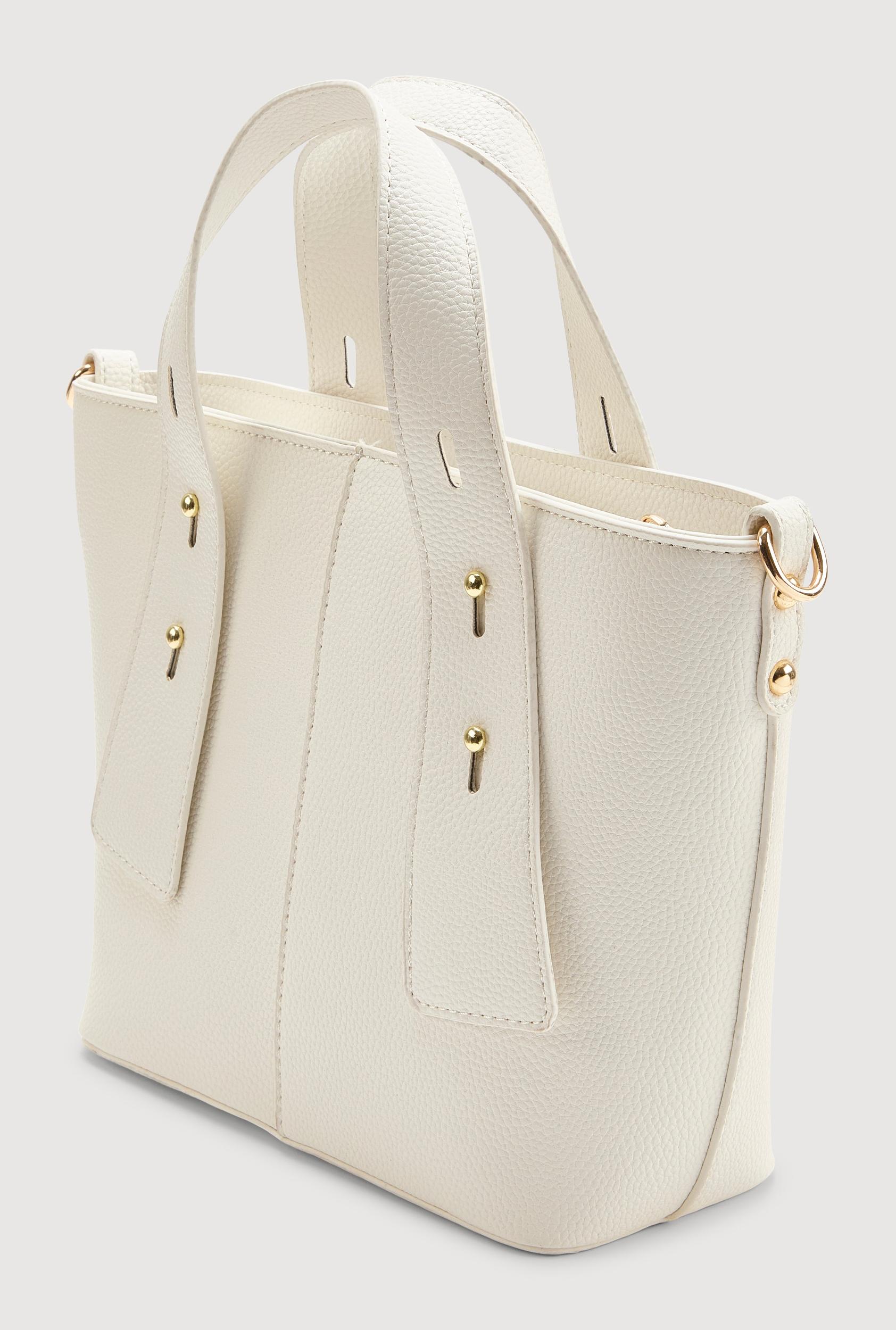 Faux Leather Convertible Handbag Unisex Product Image