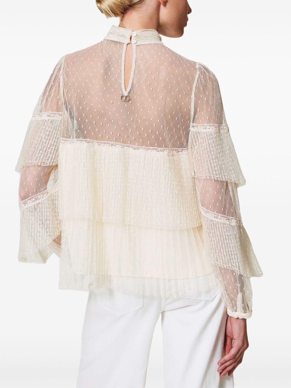 pleated tulle blouse  Product Image