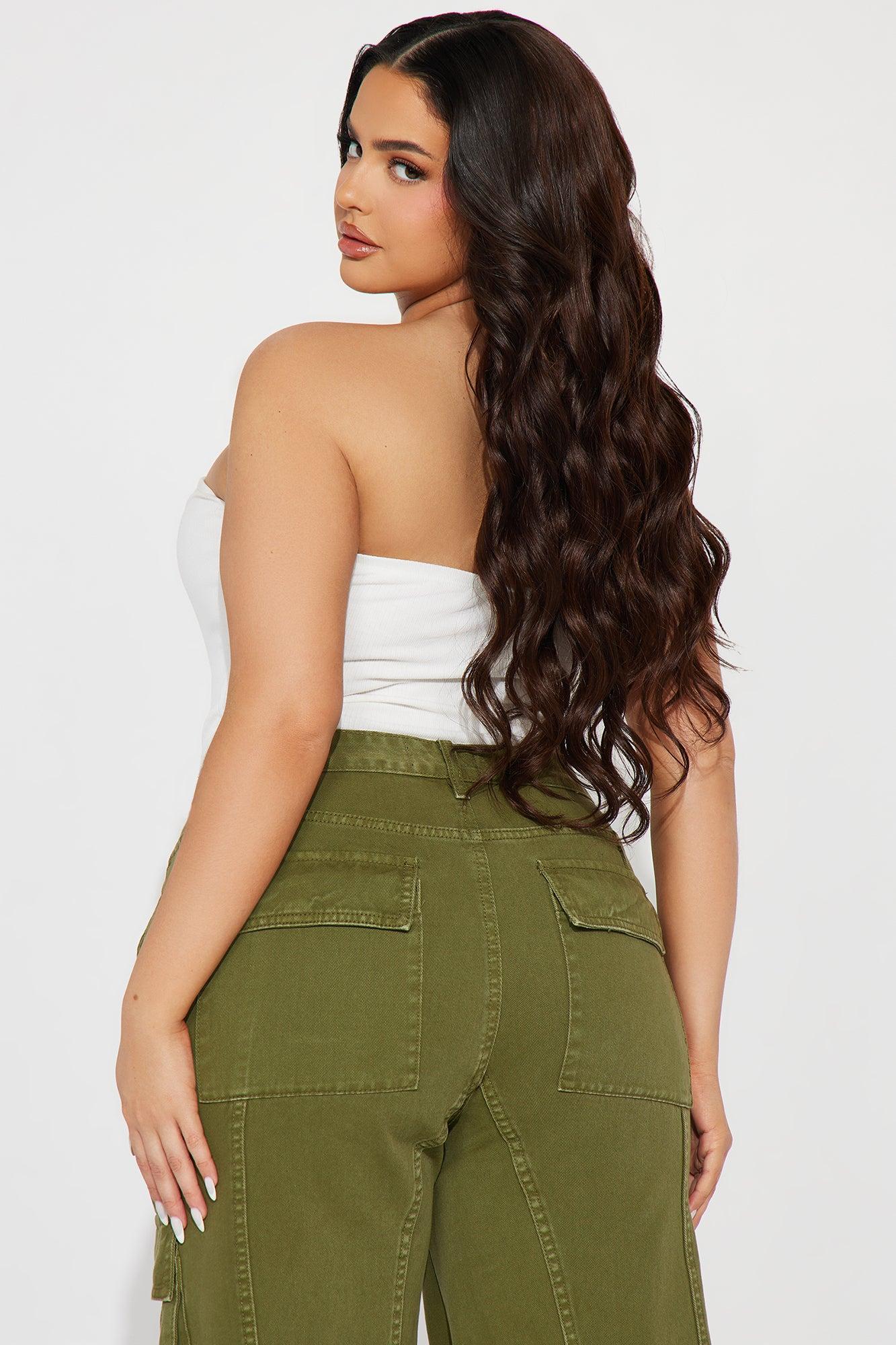 Demi Double Lined Tube Bodysuit - White Product Image