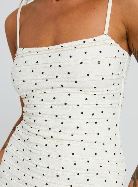 Gradine Mini Dress Polka Dot Product Image