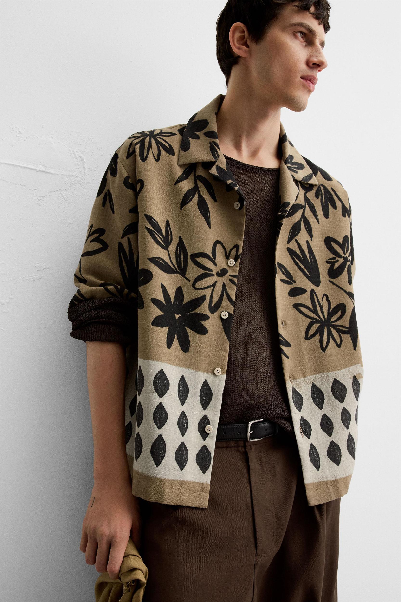 CONTRAST PRINT SHIRT Product Image