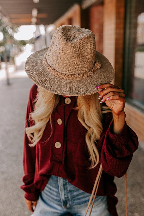 Fall Dreaming Chenille Woven Fedora in Iced Latte Product Image