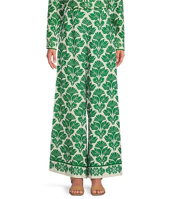 Alex Marie Rae Twill Wide Leg Palazzo Coordinating Pants Product Image