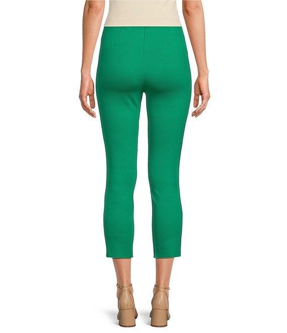 Slim Factor by Investments Ponte Knit No Waist Scallop Hem Capri Pull-On Pants Product Image