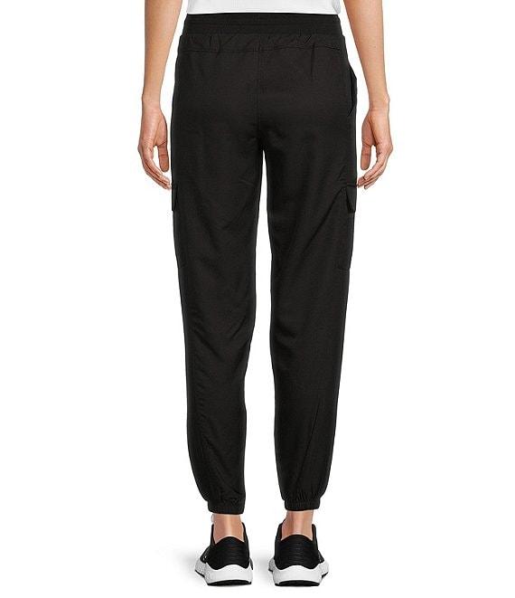 Kinesis Woven Elastic Cinched Cuff Ribbed Waistband Flap Pocket Ankle Joggers Product Image