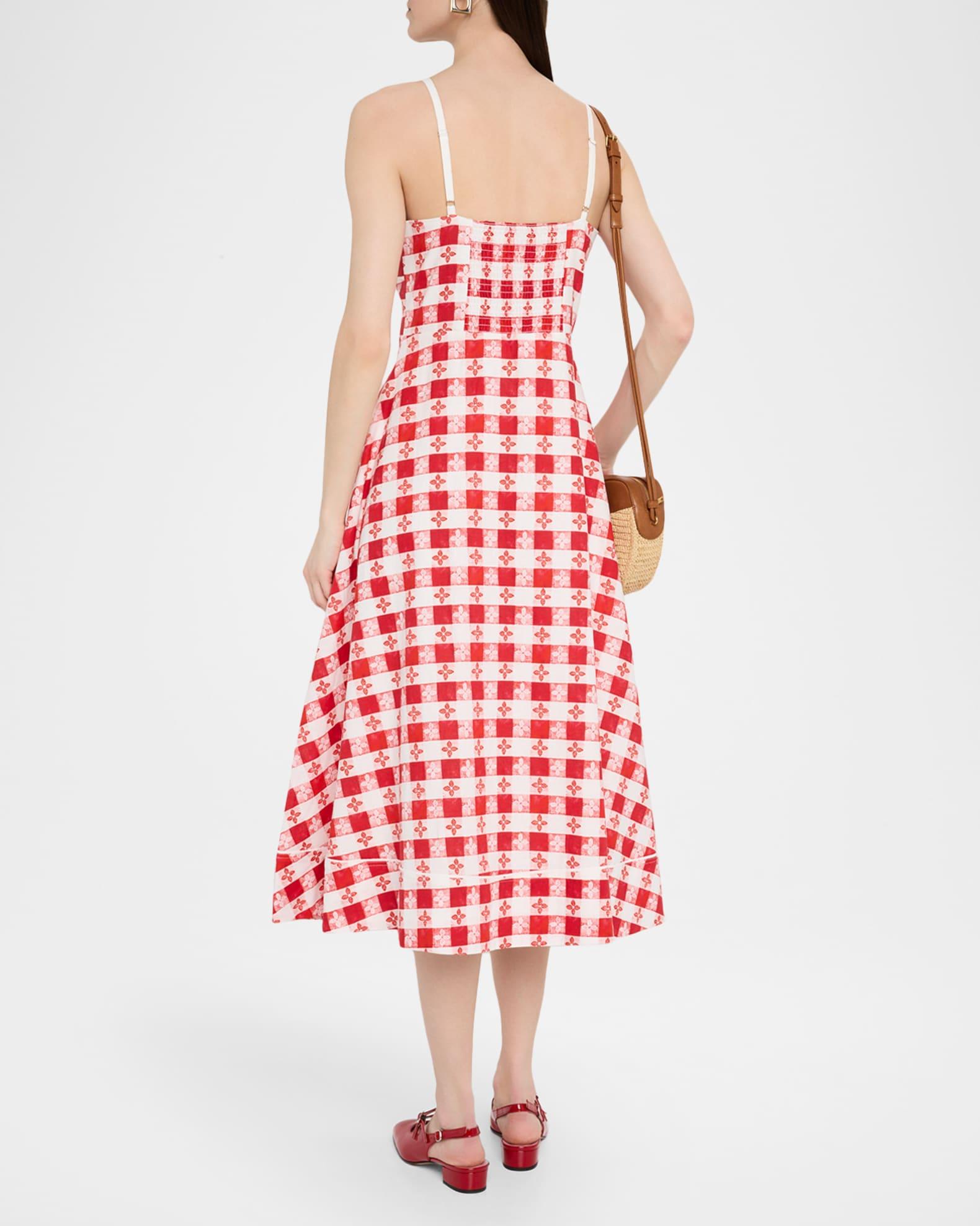Harper Gingham A-Line Midi Dress Product Image