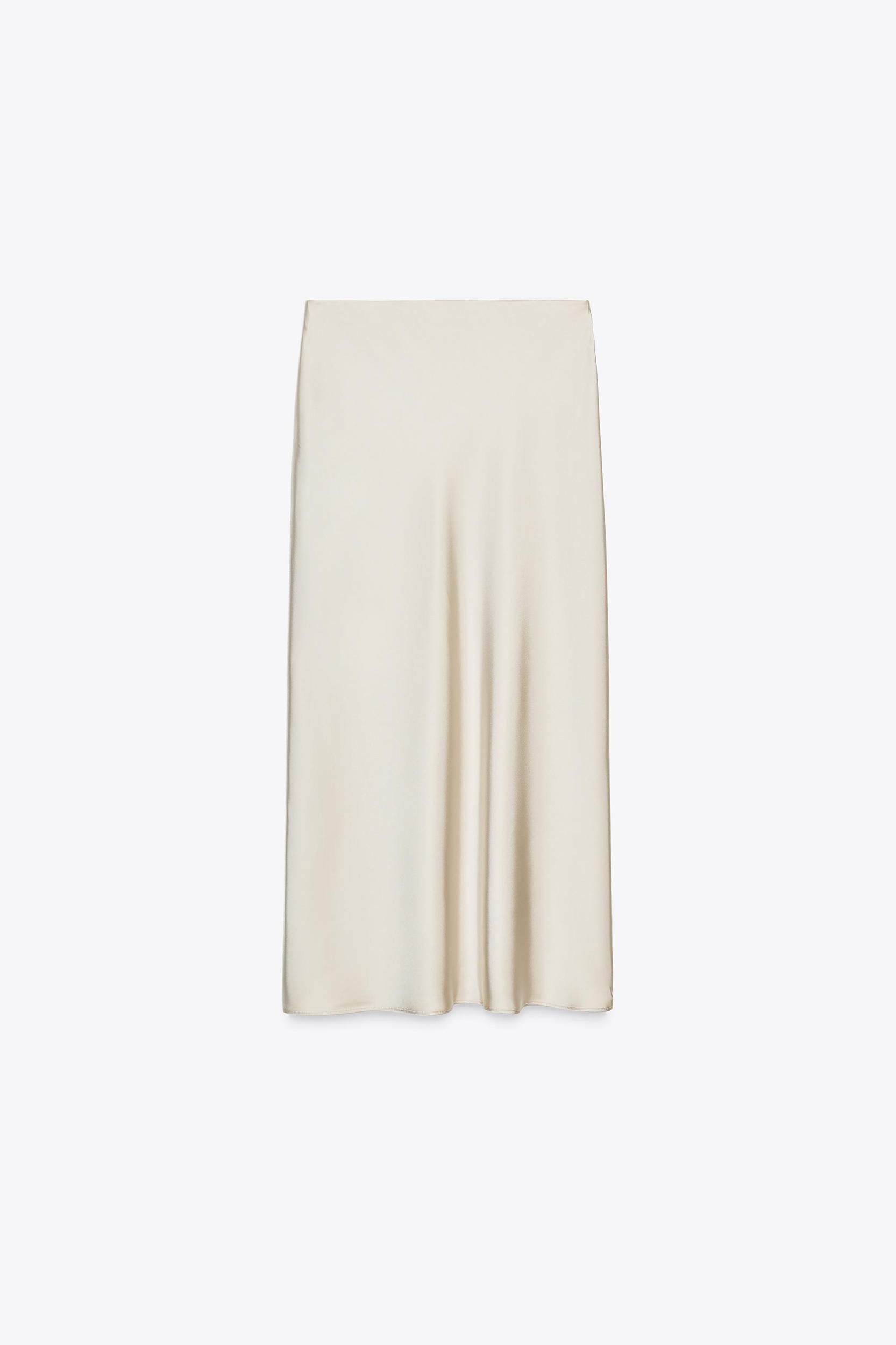 SATIN MIDI SKIRT Product Image