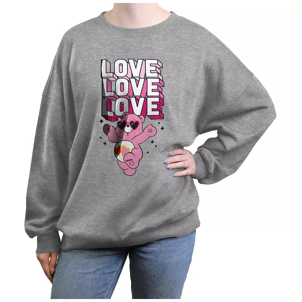 Juniors' Care Bears Love Stack Graphic Fleece, Girl's, Size: XS, Grey Gray Product Image