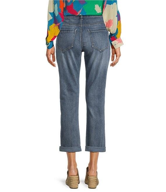 APNY Stretch Denim Mid Rise Girlfriend Rolled Cuff Jeans Product Image
