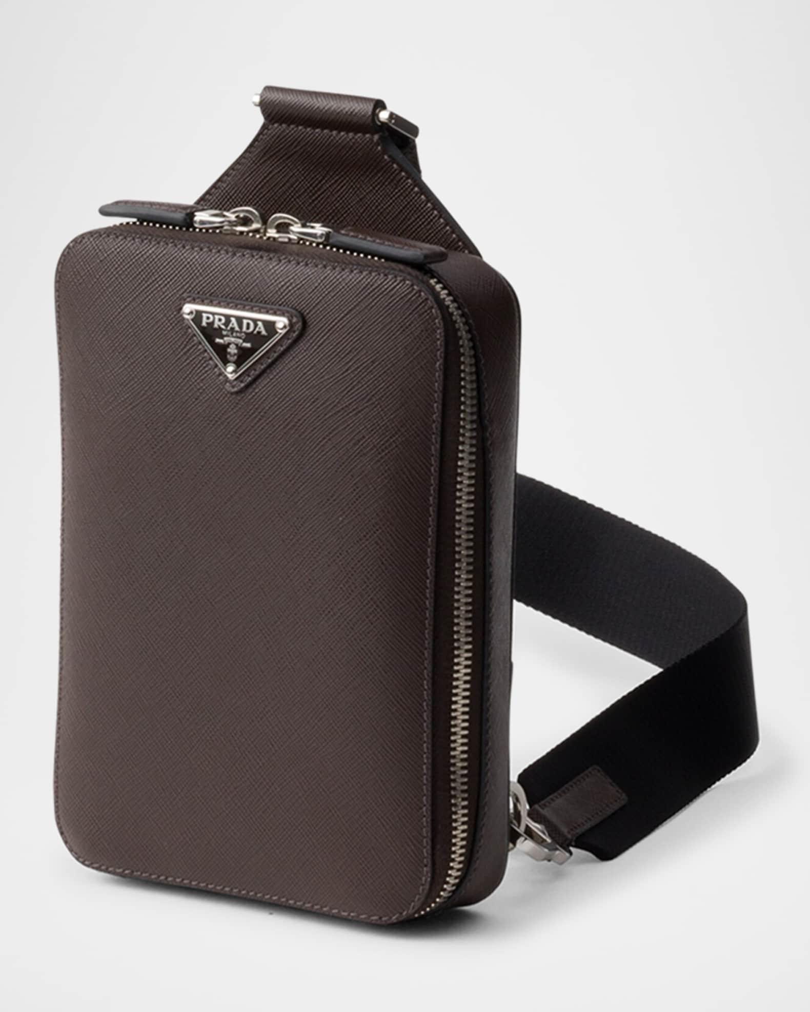 Brique Saffiano Leather Crossbody Bag Product Image