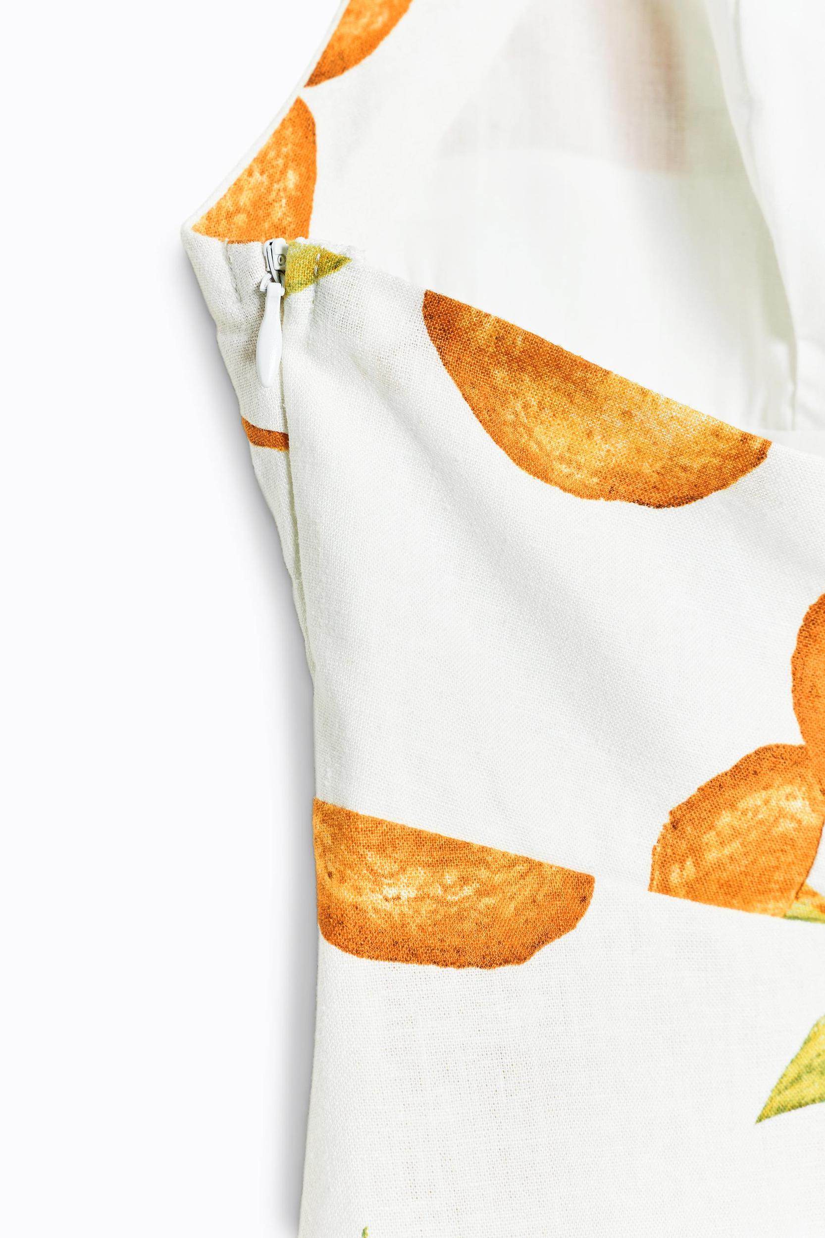 PRINTED LINEN DRESS Product Image