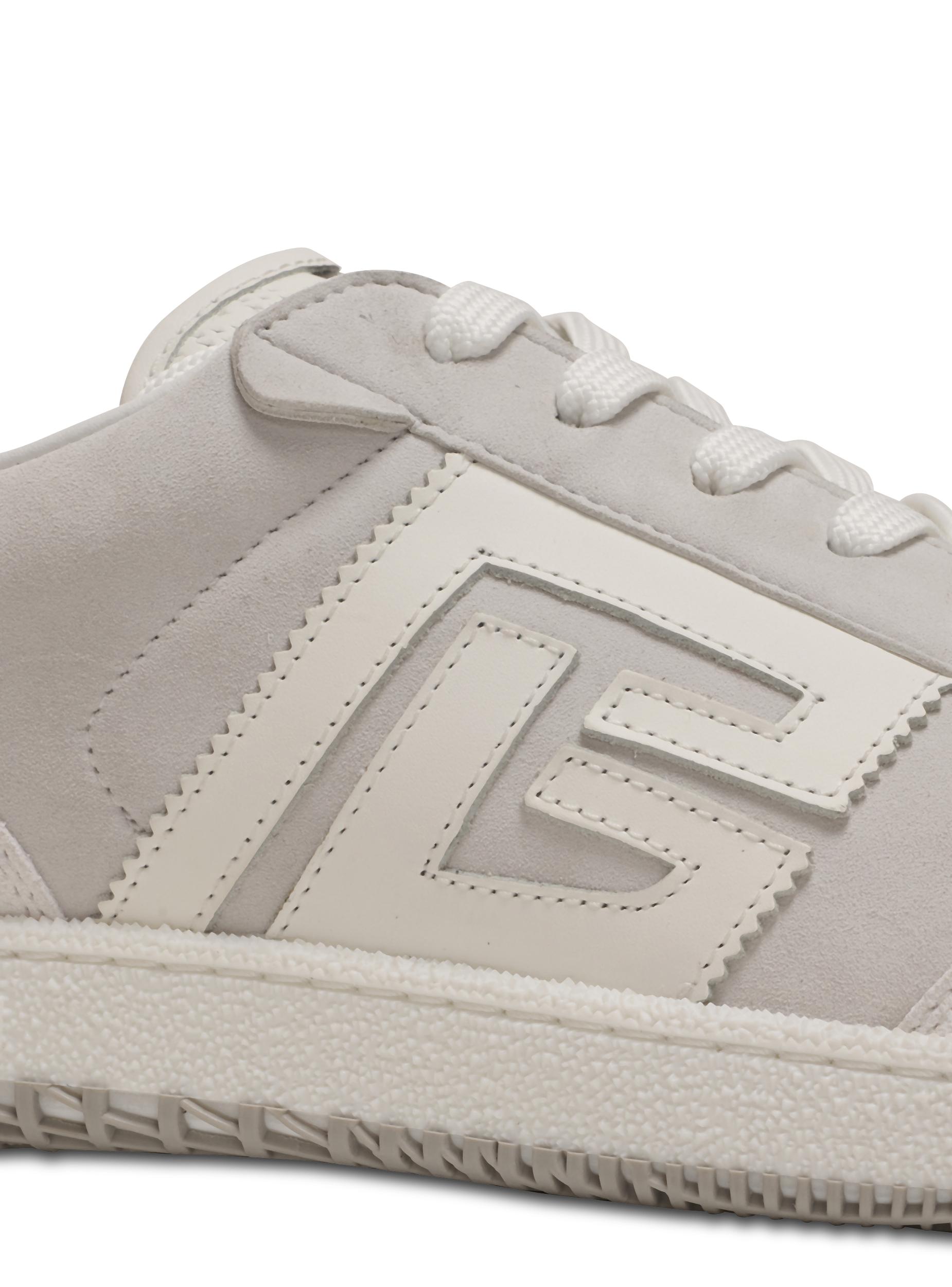 Balmain Swan suede and smooth leather trainers Product Image