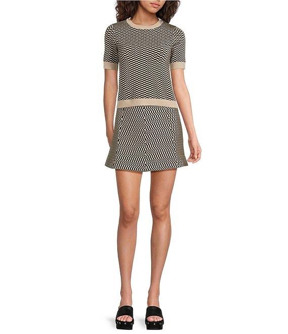 Lucy Paris Pip Coordinating Printed A-Line Mini Skirt Product Image