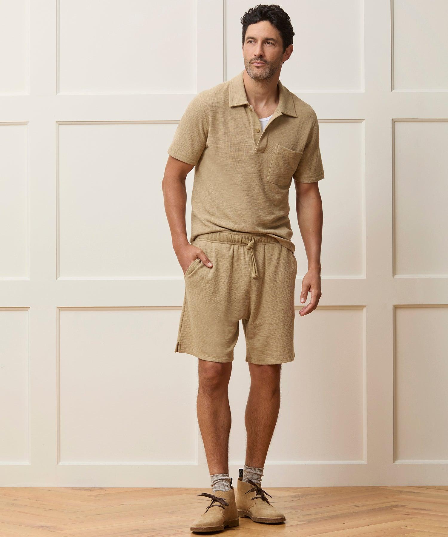 Lightweight Mini Waffle Polo Product Image