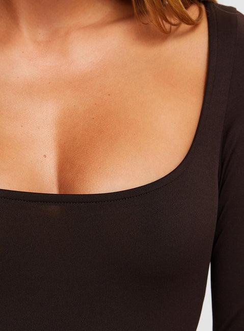 Ellery Bodysuit Brown Tall Product Image