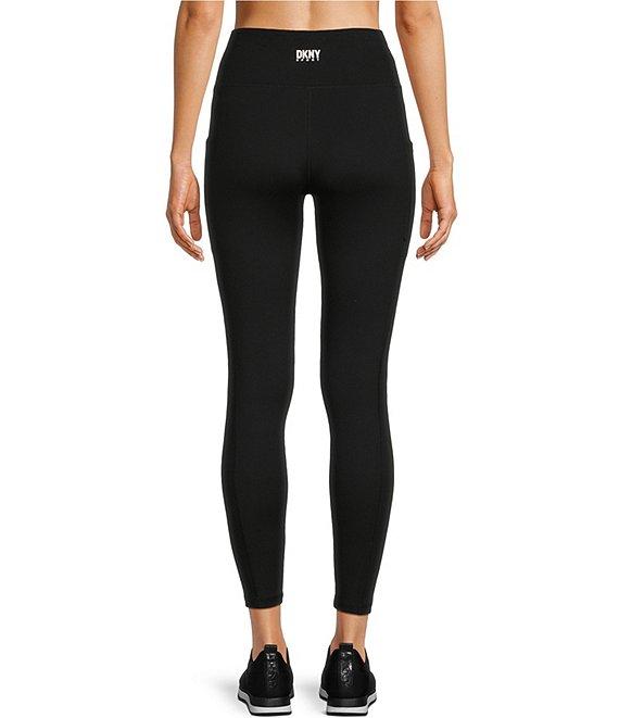 DKNY Sport by Donna Karan Suede Compression High Waisted Ankle Length Leggings Product Image
