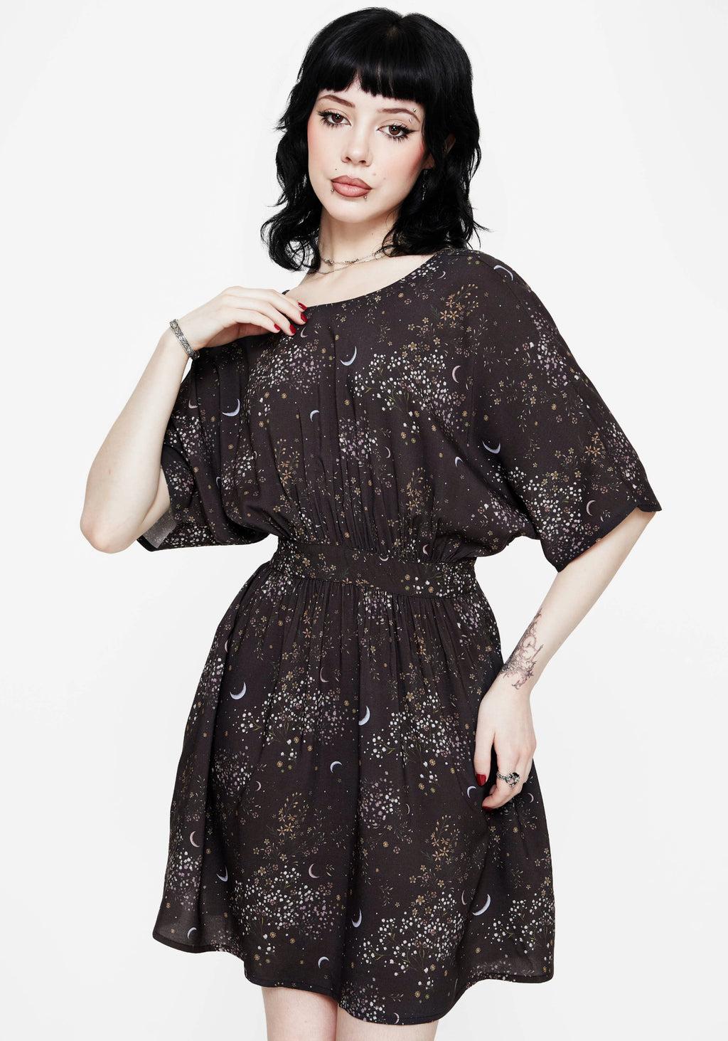 Peaseblossom Celestial Tie Back Mini Dress Product Image