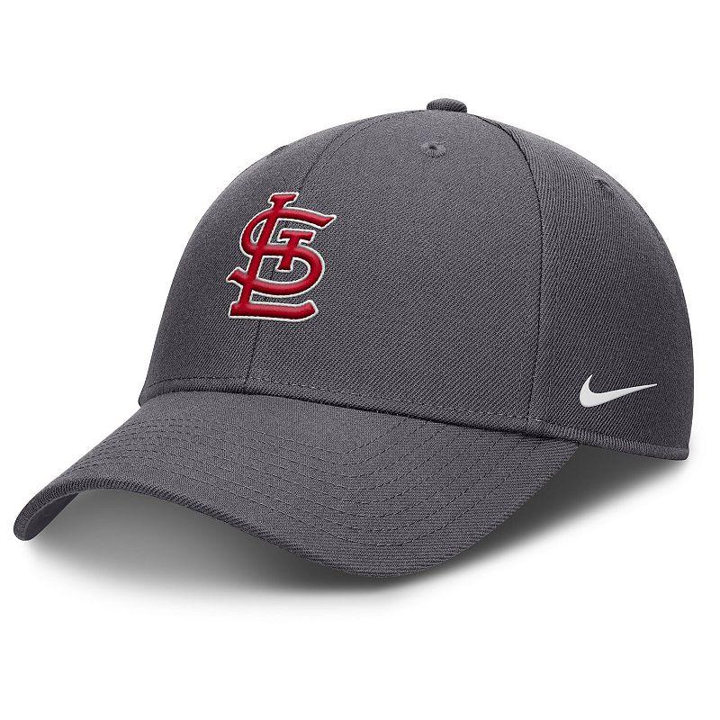 Men's Nike  Gray St. Louis Cardinals Club Performance Adjustable Hat, Size: Medium/Large, Grey Product Image