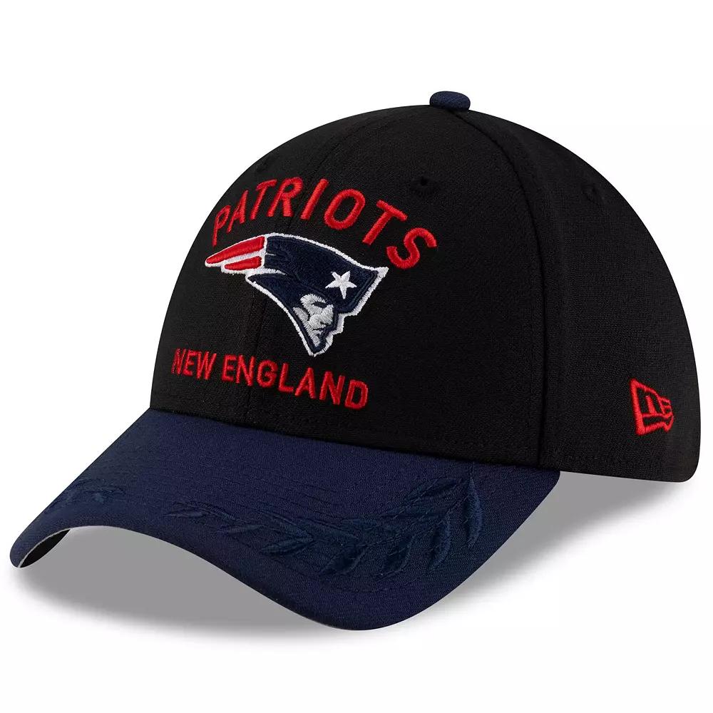 Men's New Era Black/Navy New England Patriots 2025 NFL Draft 39THIRTY Flex Hat,  Product Image