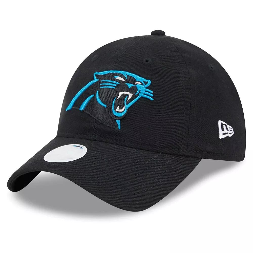 Women's New Era  Black Carolina Panthers  Main Core Classic 2.0 9TWENTY Adjustable Hat Product Image