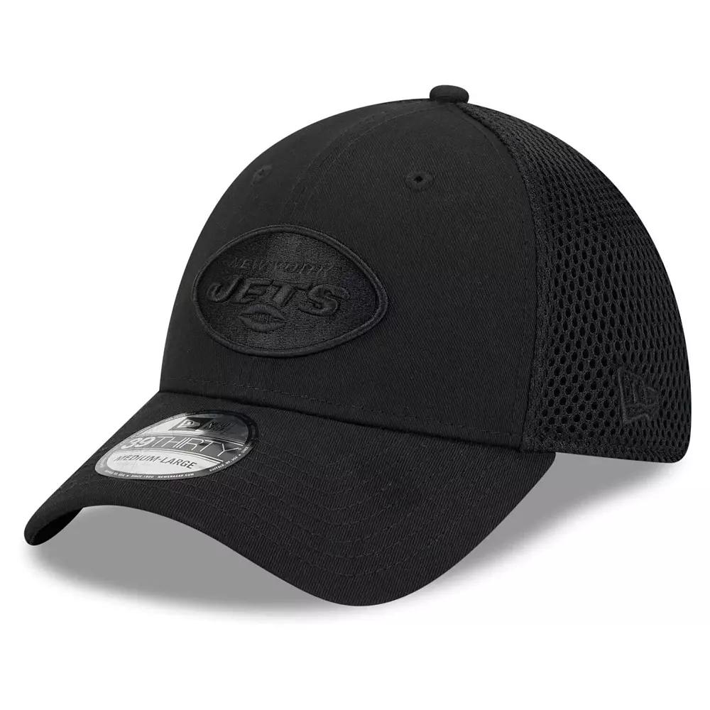 Men's New Era Black New York Jets Main Neo 39THIRTY Flex Hat,  Product Image