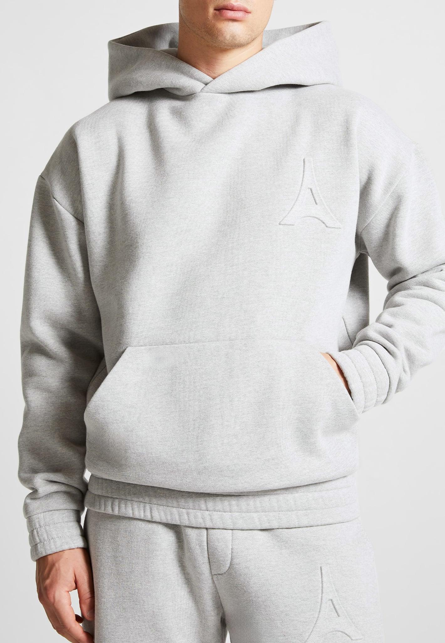 Victor - Eiffel Embossed Hoodie - Grey Male Product Image