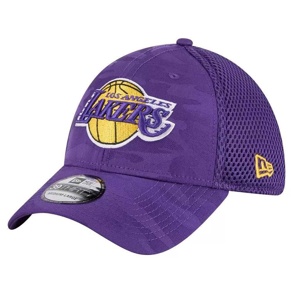 Men's New Era Purple Los Angeles Lakers Subtle Camo 39THIRTY Flex Hat,  Product Image