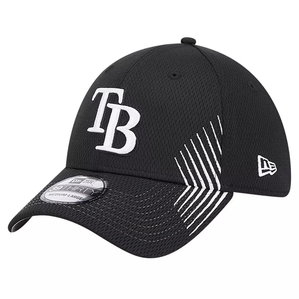 Men's New Era Black Tampa Bay Rays Active Dash Mark 39THIRTY Flex Hat,  Product Image