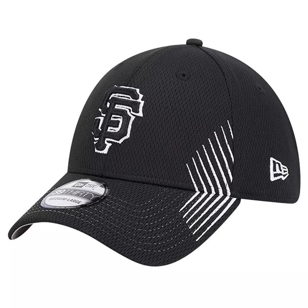 Men's New Era Black San Francisco Giants Active Dash Mark 39THIRTY Flex Hat,  Product Image