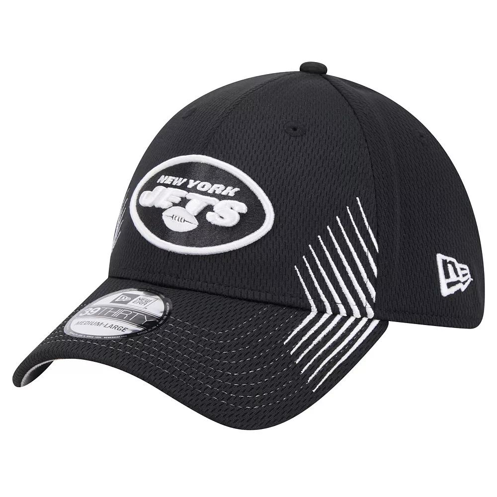 Men's New Era Black New York Jets Active 39THIRTY Flex Hat, Size: Small/Medium Product Image