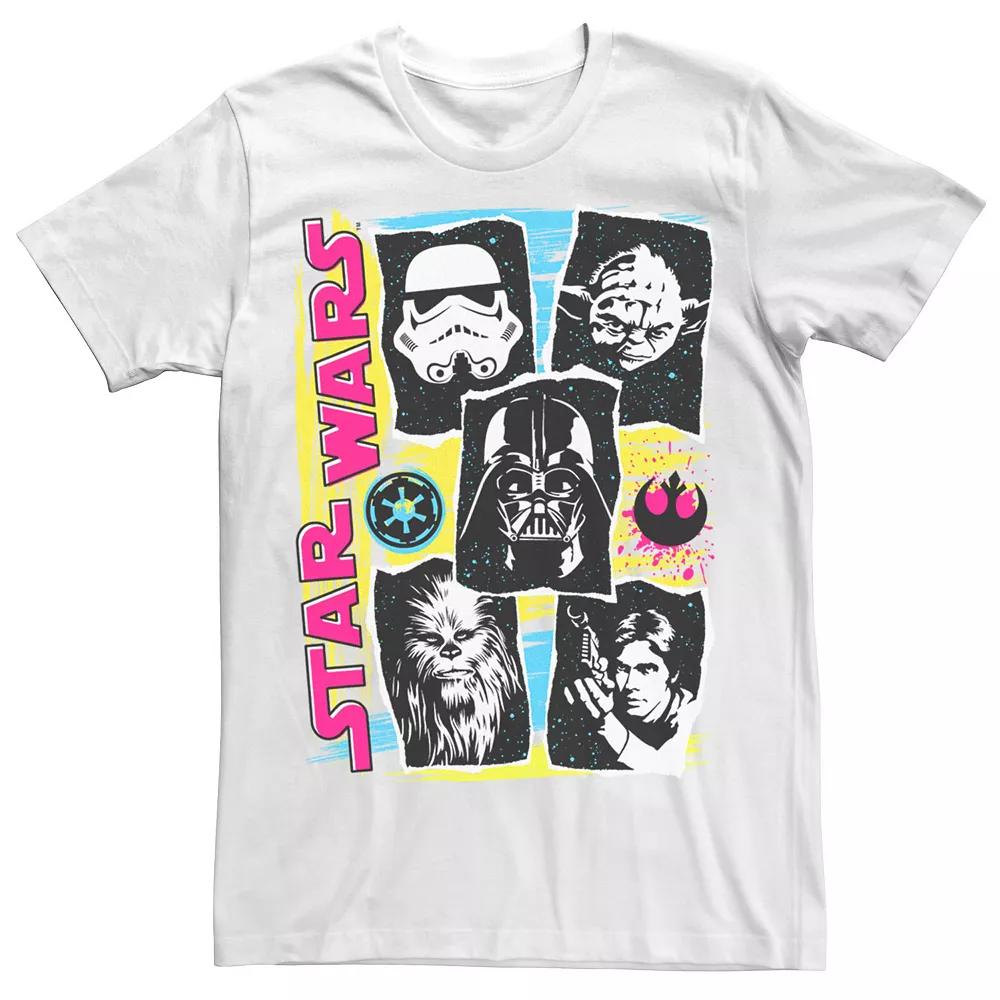 Men's Star Wars Characters Colorpop Collage Graphic Tee,  Product Image