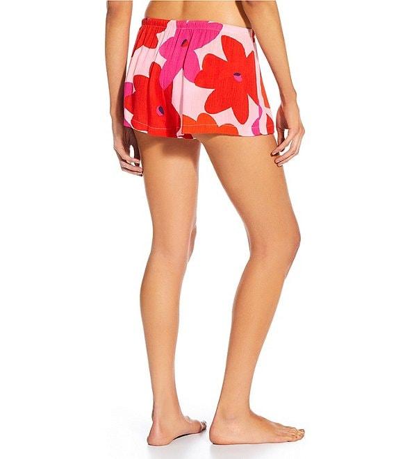 GB Short Large Floral Print Swimsuit Cover-Up Product Image