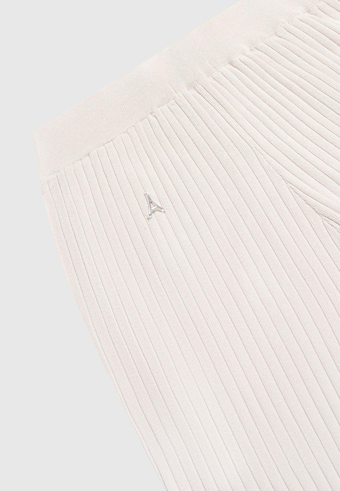 Ribbed Knit Shorts - Cream Male Product Image