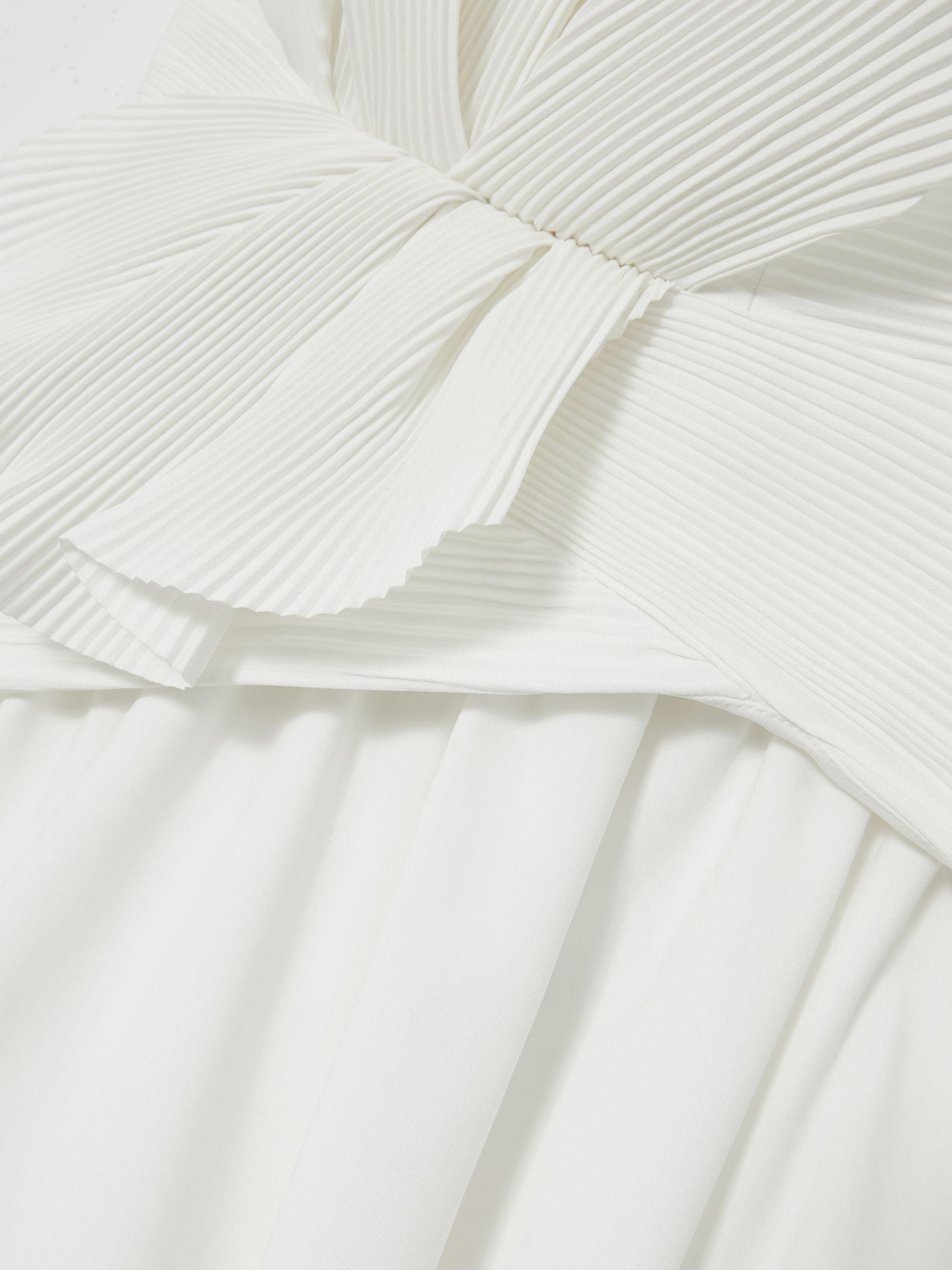 Acler Ivory Plissé Fan Strapless Maxi Dress in Ivory Product Image