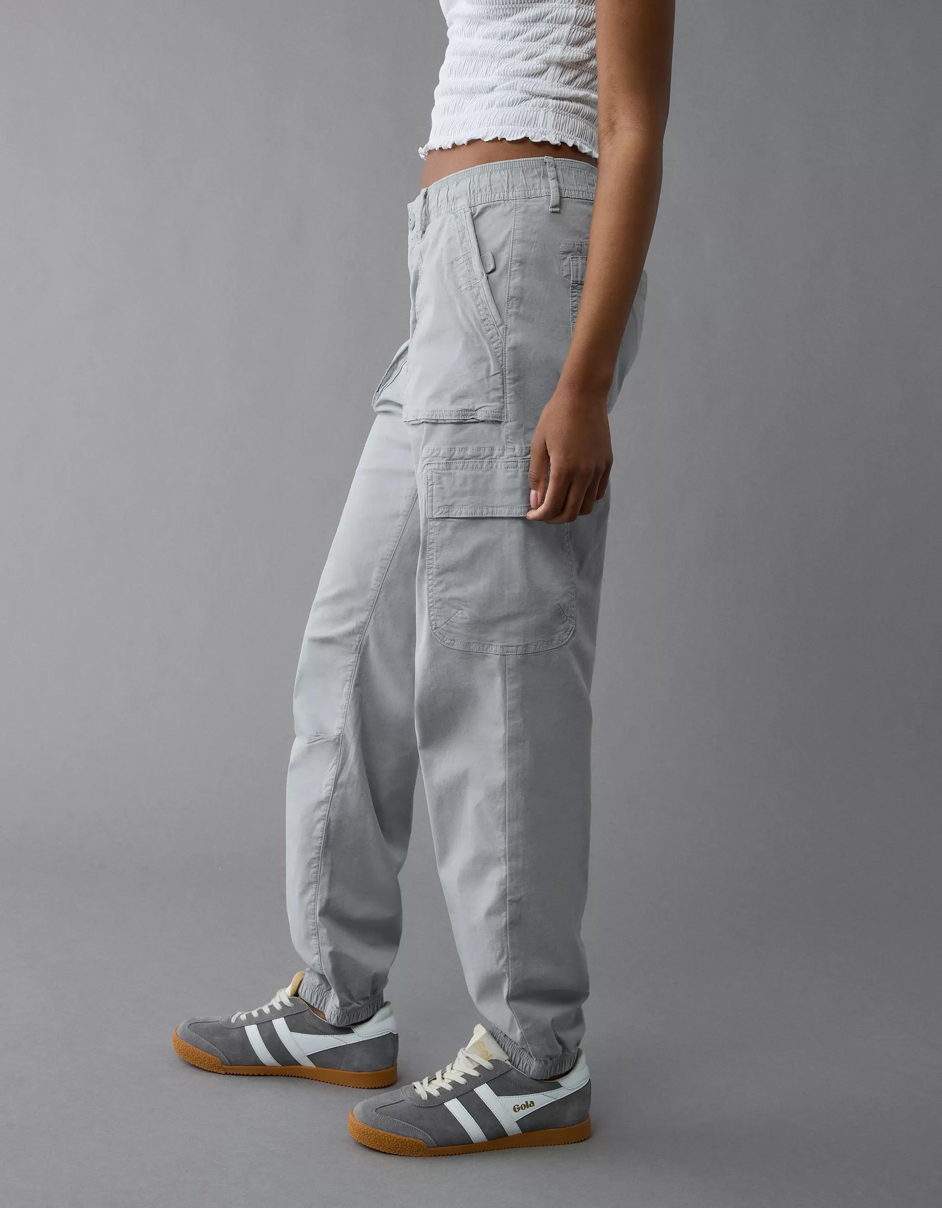 AE Stretch High-Waisted Baggy Cargo Jogger Product Image