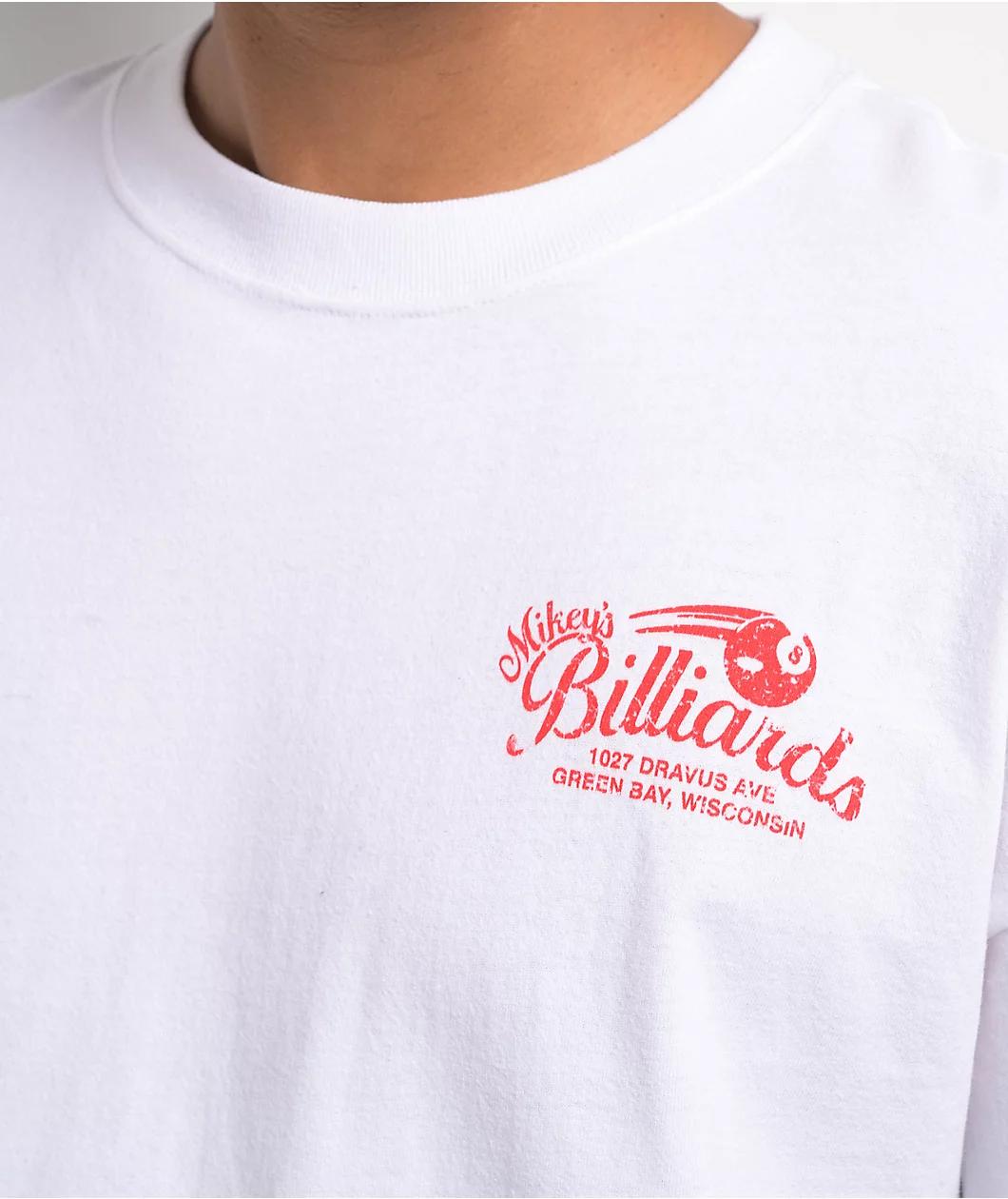 Dravus Billiards White T-Shirt Product Image