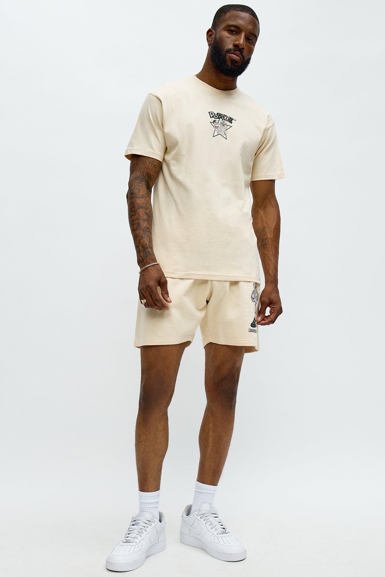 Popeye Wanted Sweatshorts - Tan Male Product Image
