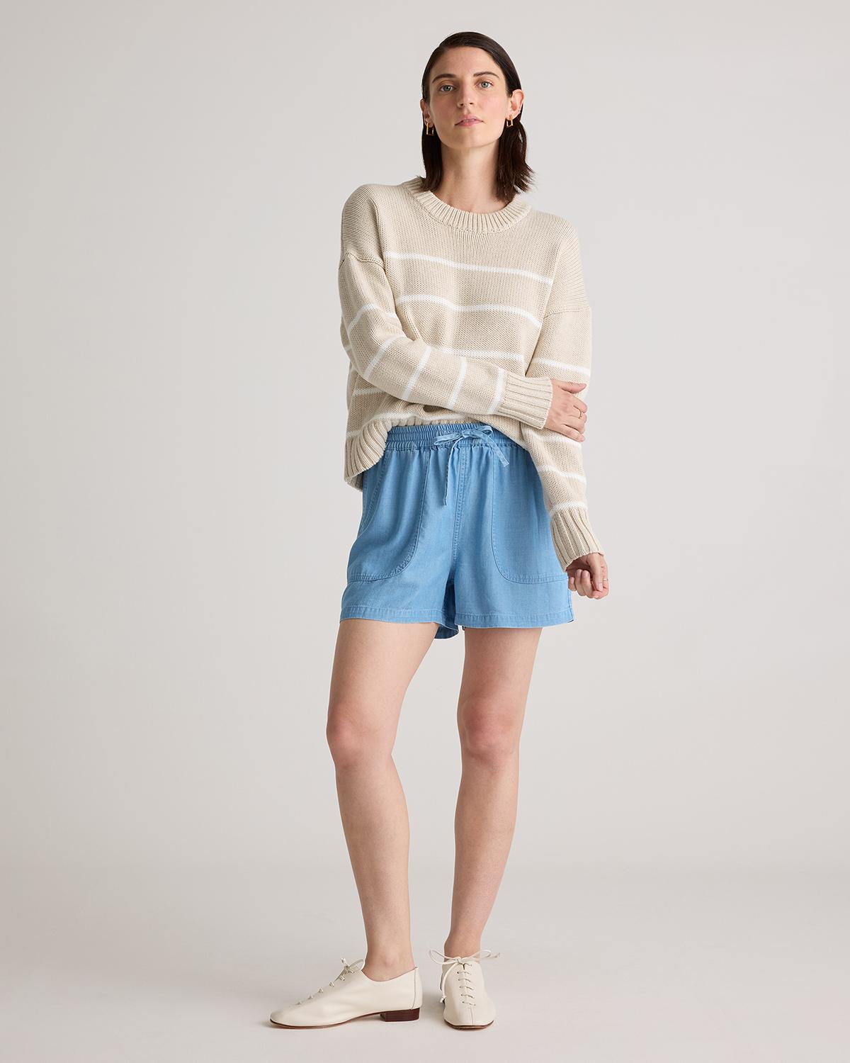 Quince | Women's Pull-On Tencel Chambray Shorts Product Image