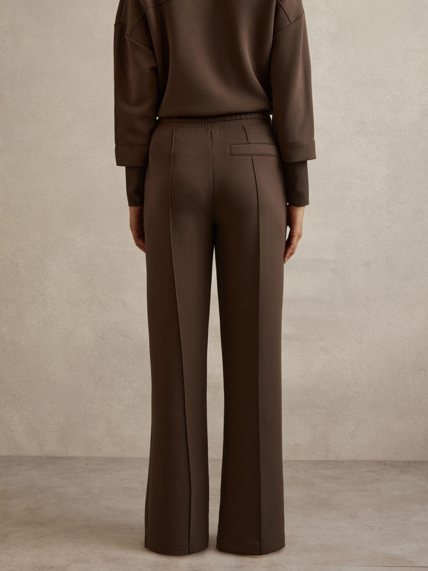 Interlock Wide-Leg Joggers in Chocolate Product Image