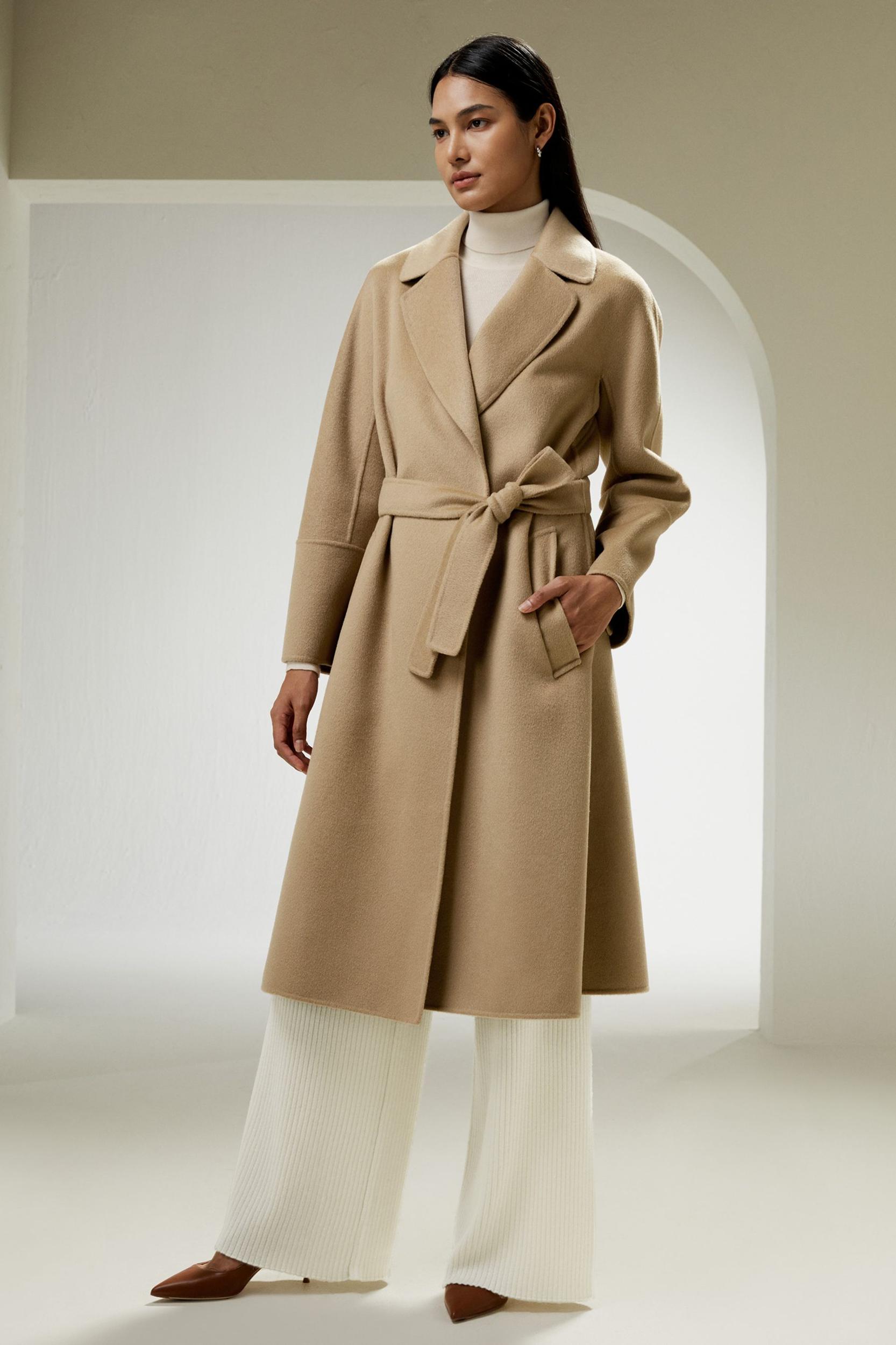 Double-faced Wool-blend Robe Coat Product Image