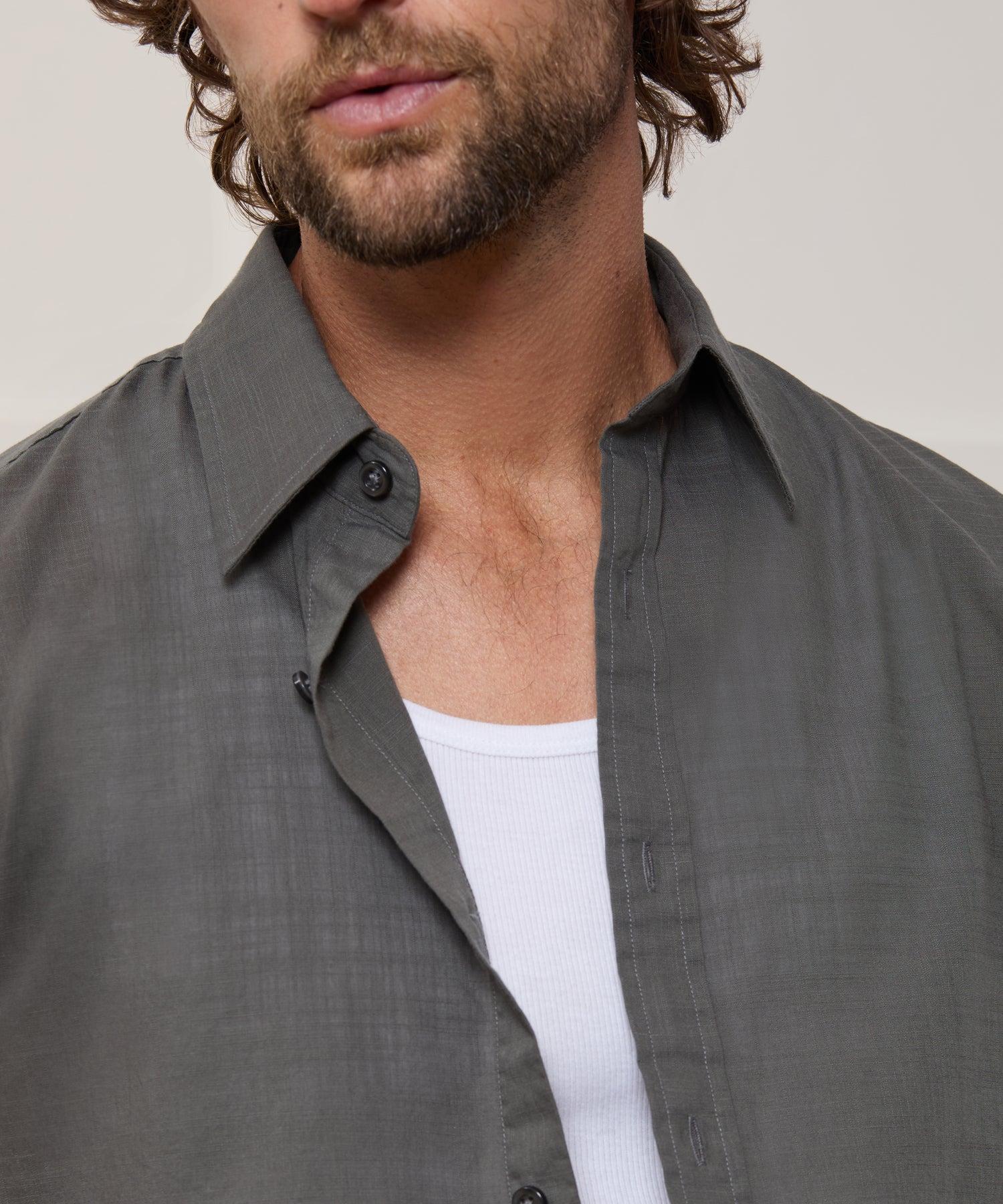 Slim Summerweight Point Collar Shirt Product Image