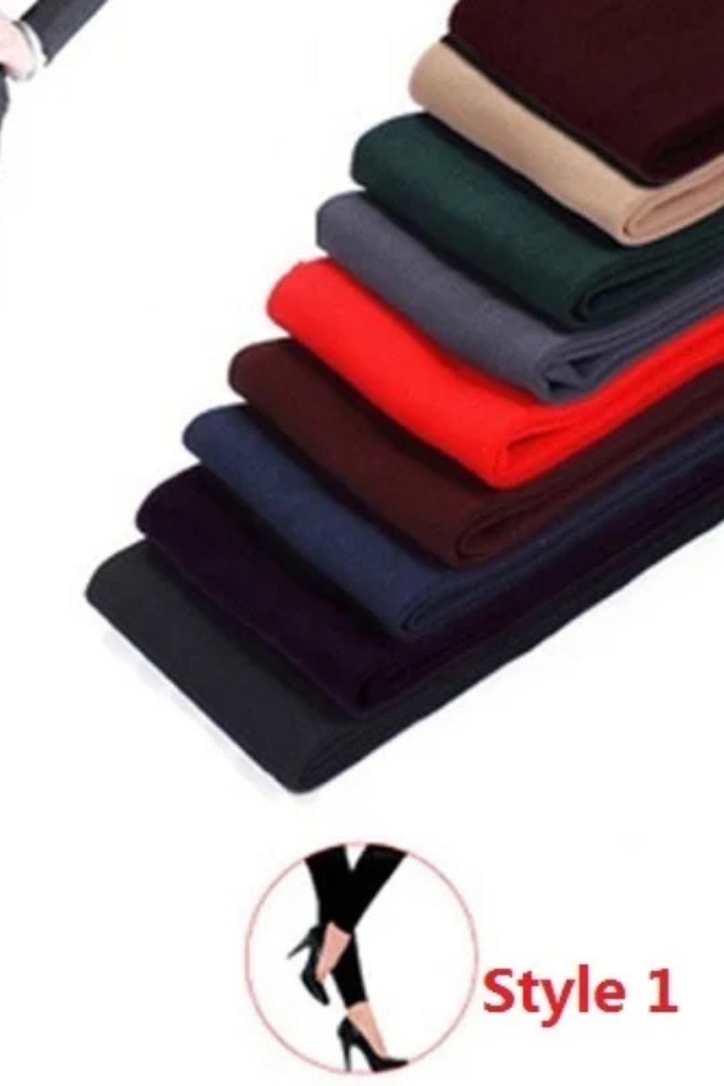 Women Brushed Stretch Fleece Lined Leggings-Style 3 Product Image