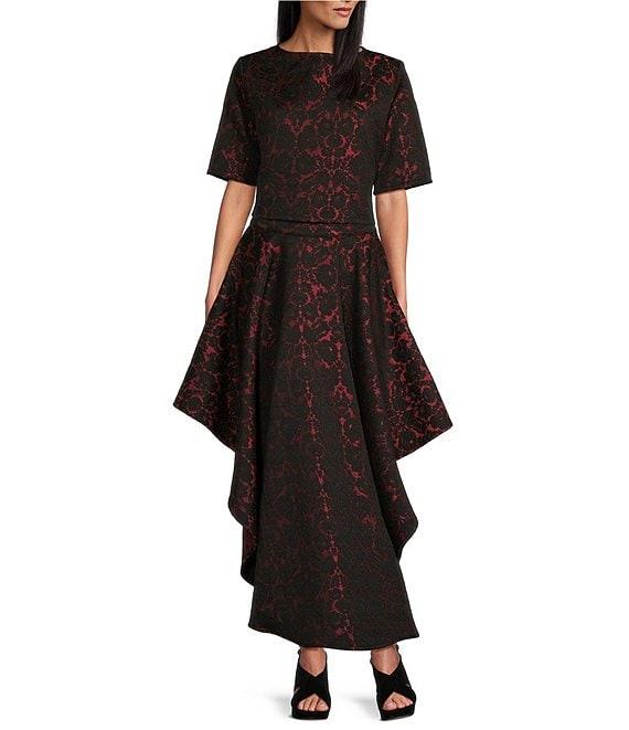 Bryn Walker Grange Brocade Rosa Nera Print High Low Coordinating Skirt Product Image