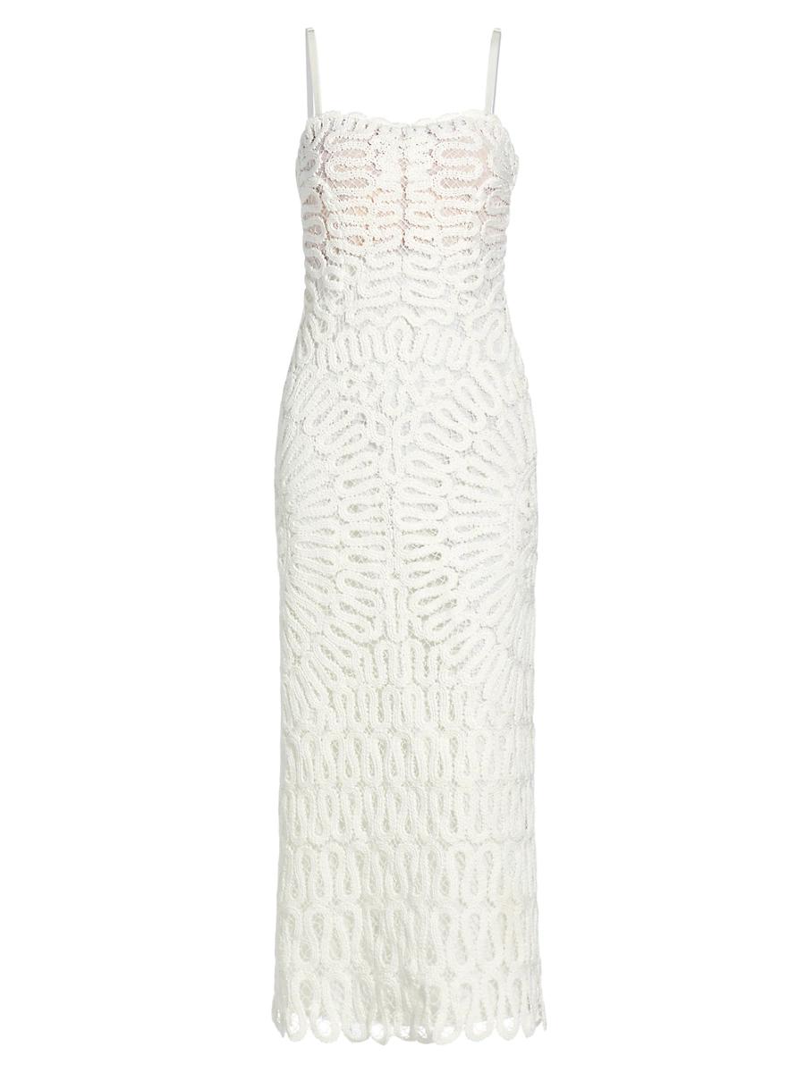 Womens Elise Crocheted Midi-Dress Size 0 Product Image