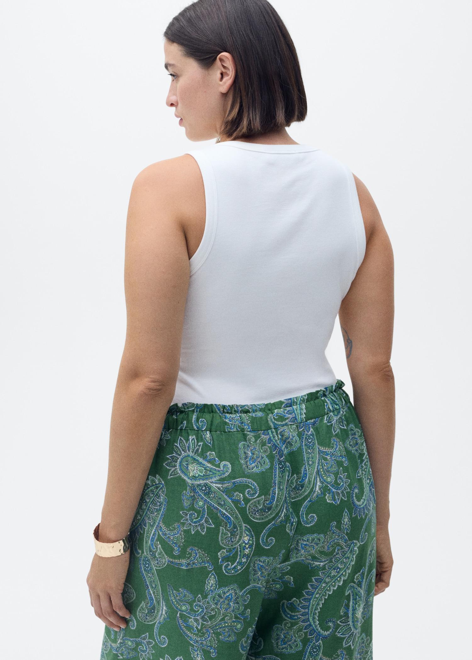 Paisley-print pants - Women | MANGO USA Product Image