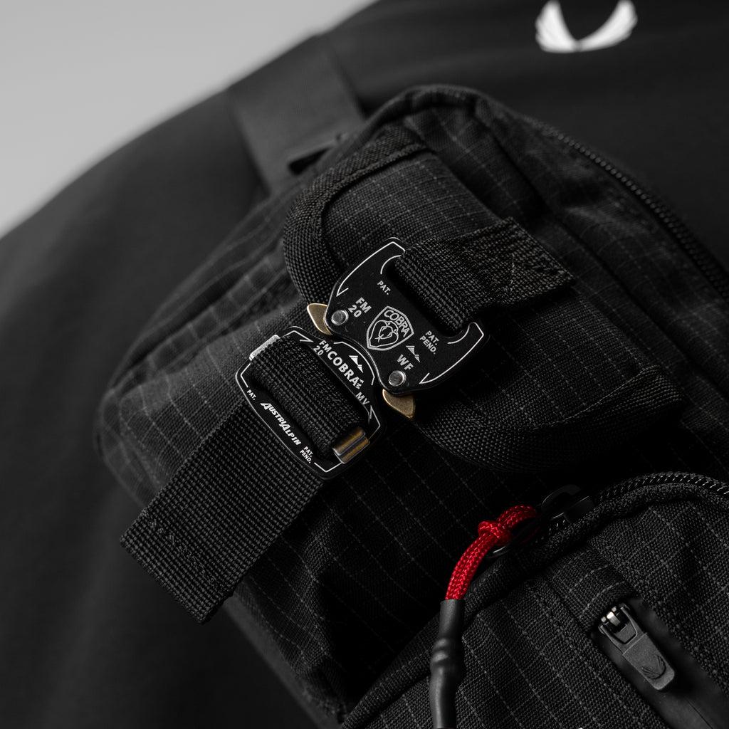 0703. Cordura® Tech Crossbody Pack - Black "Grid" Product Image