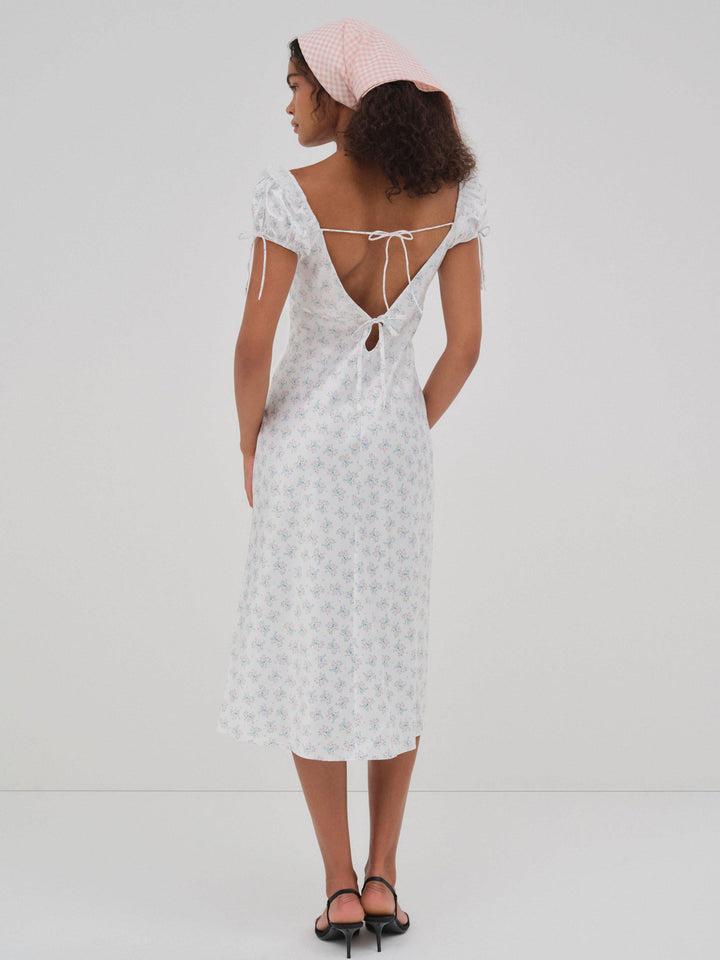 Sweet Escape Midi Slip Dress — White Product Image